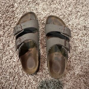Birkenstock Brown Sandals with Contoured Footbed